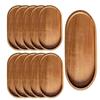 Tableware Solid Wood Dessert Plate Japanese-Style Wooden Tray Snack Plate