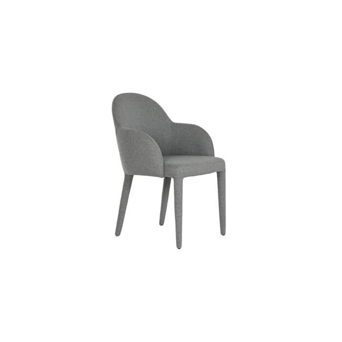 Chaise de salle à manger - Home ESPRIT - Gris - Polyester - Métal - 59x63x86 cm - Dossier plein - Uni