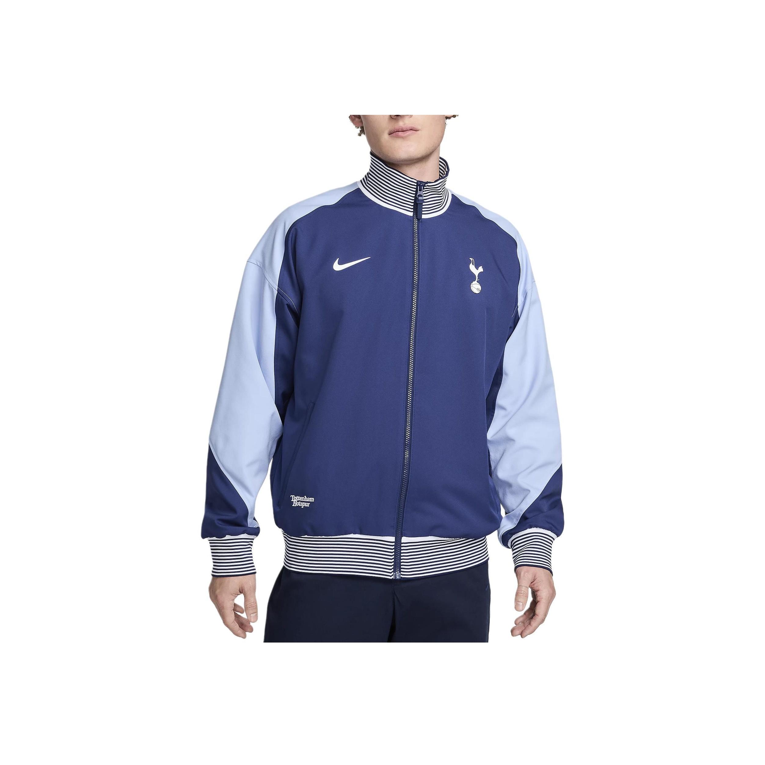 

Nike Tottenham Hotspur Strike Retro Sports Stand Collar Jacket Men Jacket Binary-Blue Cobalt-Blue White HF1829-424 M