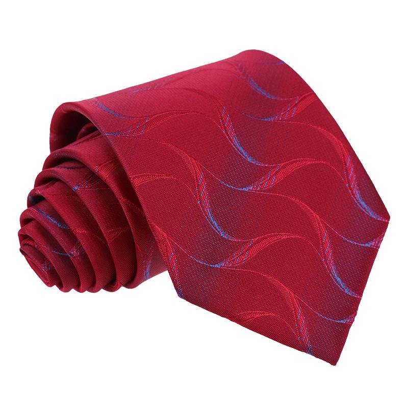 Men's Premium 7.5cm Plaid Polyester Tie for Business, Casual, Wedding, or Best Man Suit.