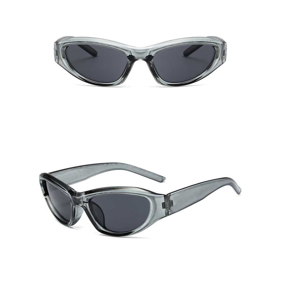 New Y2K Sports Punk Sunglasses Ladies Men Fashion Oval Sun Durable Glasses UV400 Retro Goggle Colorful Mirror Eyewear