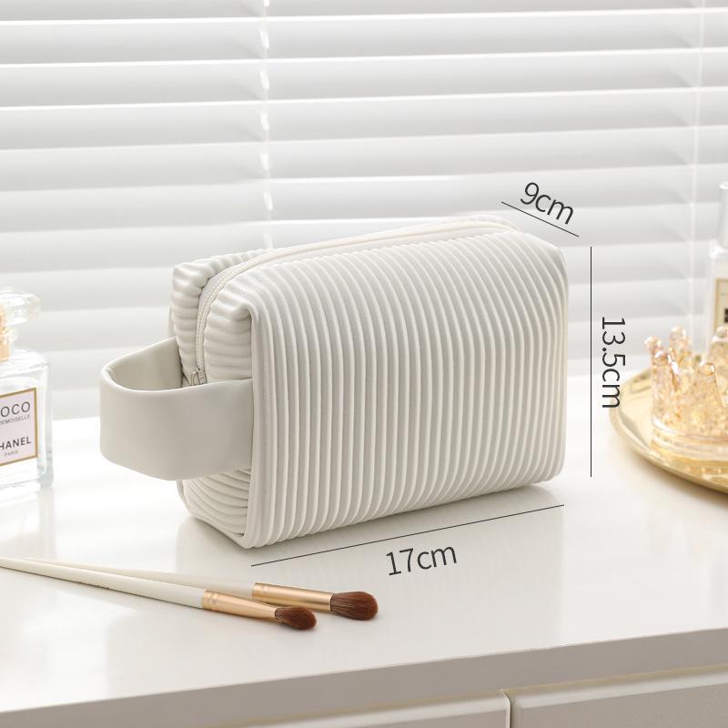 

Toast Style Waterproof Makeup Bag: Large Capacity Travel Cosmetic Organizer.