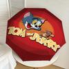1PC Warner Tom Jerry Automatic Open/Close Umbrella with Windproof, 30-Rib Sturdy Canopy, Durable Ribs1247A