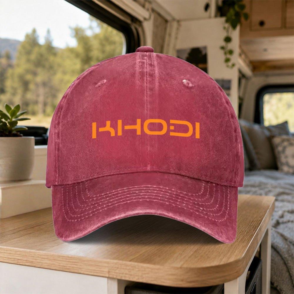 Khodi Vintage Washed Baseball Cap Retro Duckbill Hat Adjustable Unisex Casual Outdoor Daily Wear Party Gift