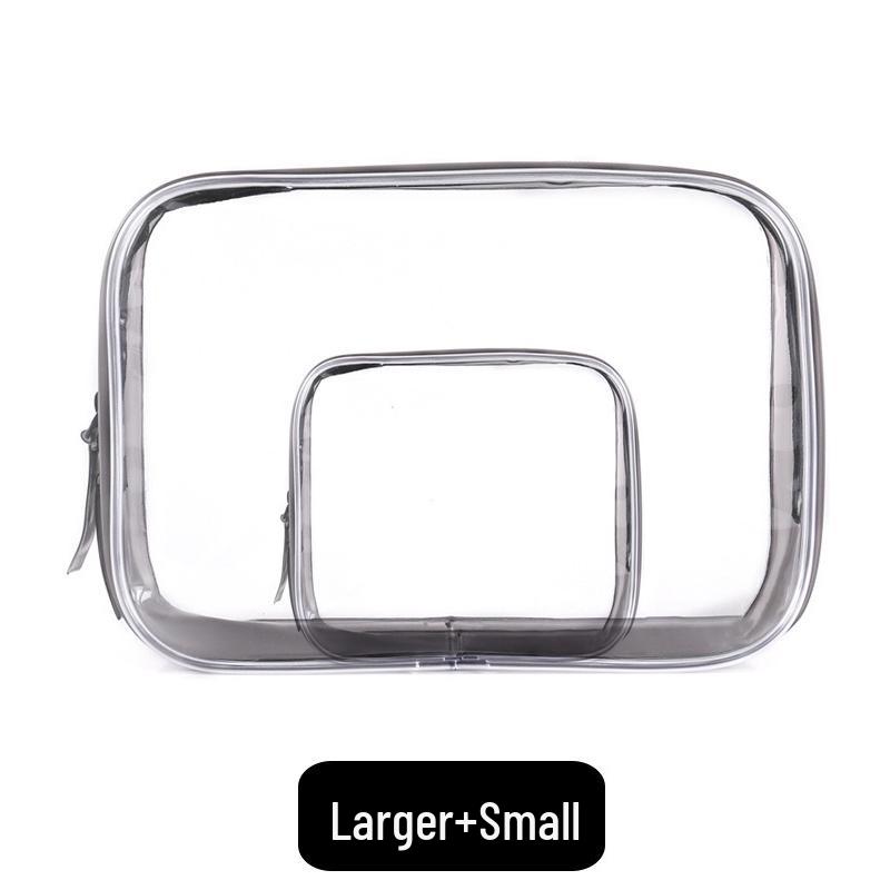 Large Capacity Waterproof Transparent Makeup Bag - Portable Toiletry Organizer for Travel