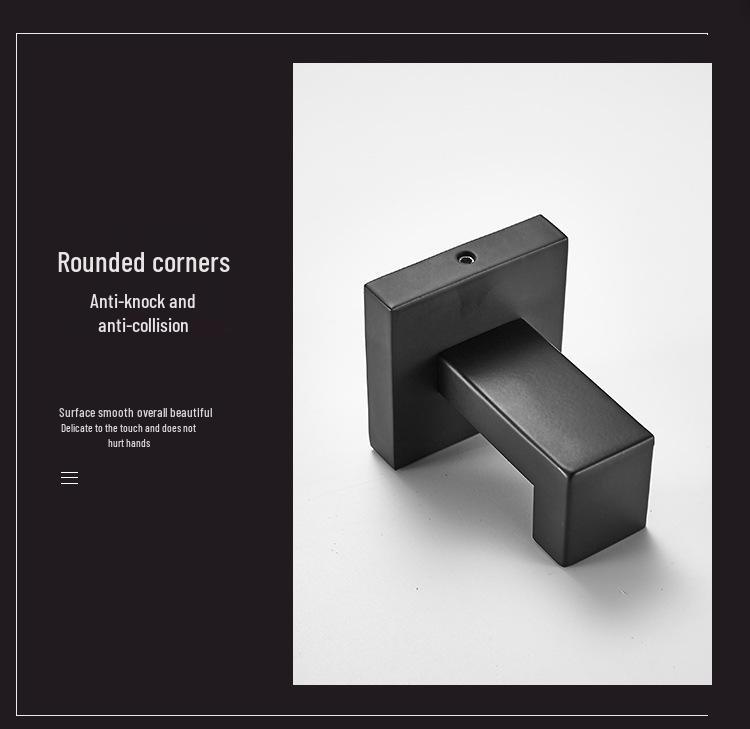 Stainless Steel Square Towel Rack: Wall-Mounted Bathroom Storage, Three-Piece Set