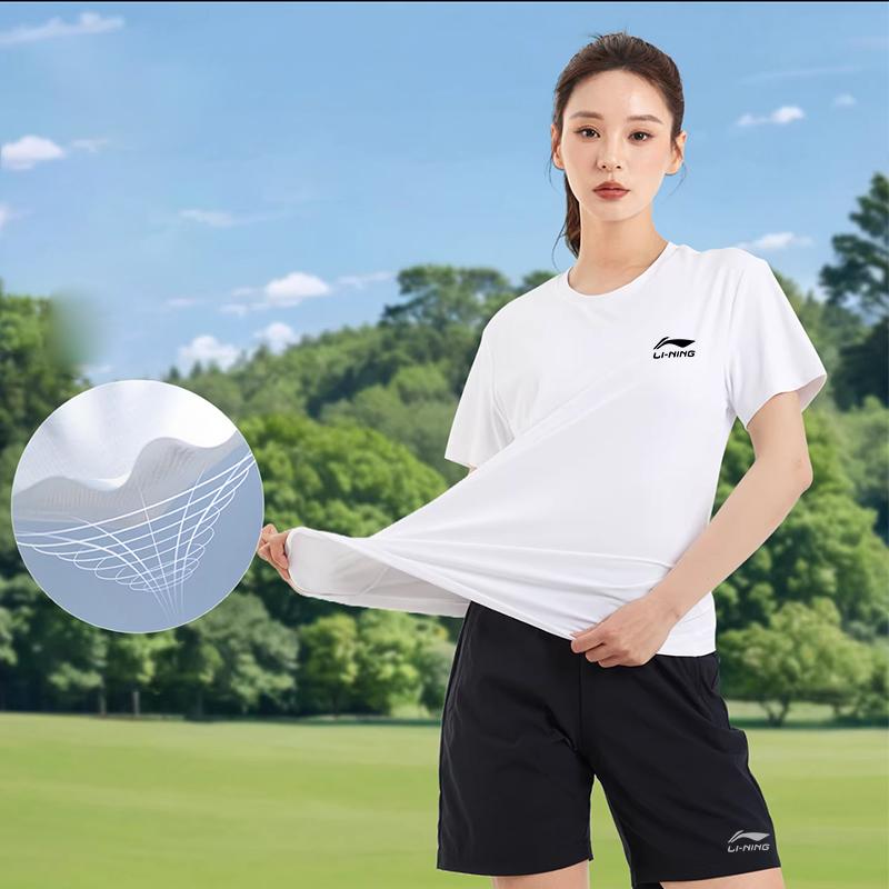 Li Ning Set Short Sleeved Shorts Unisex YATW081-1