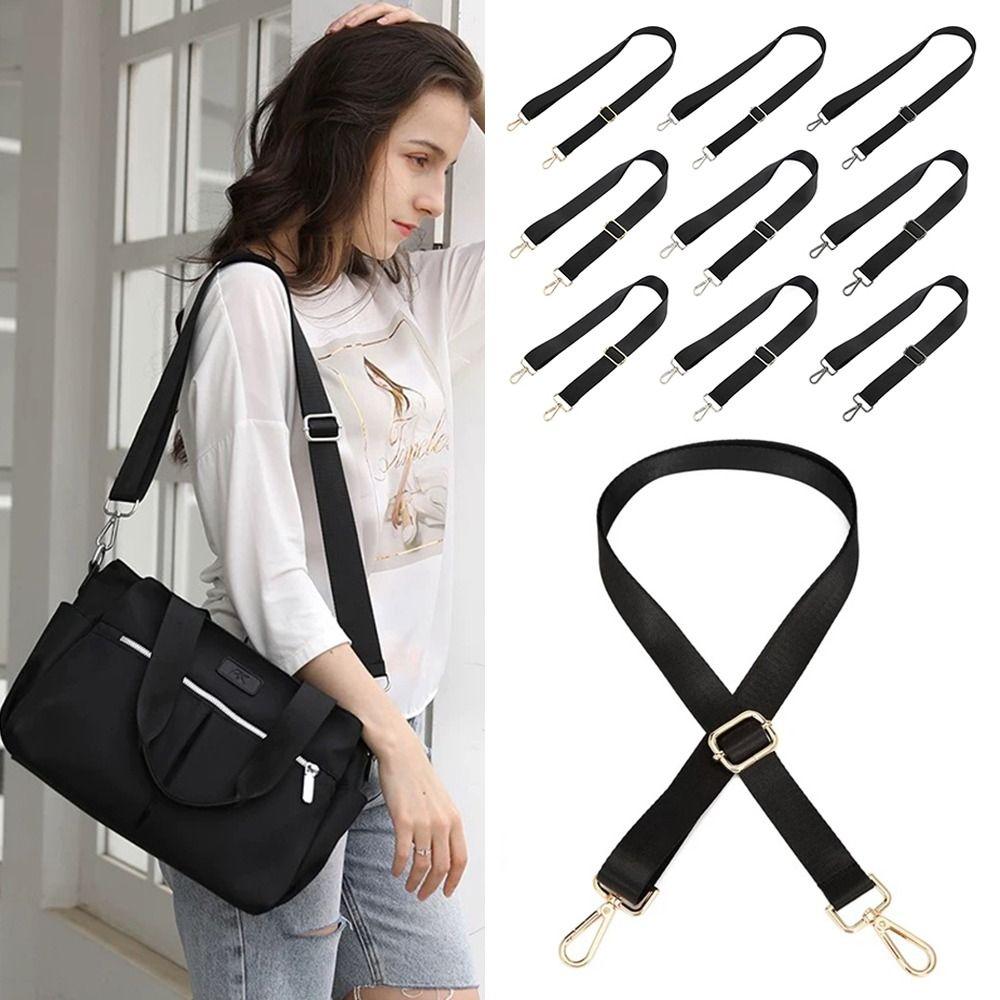 Fashion Black Nylon Shoulder Bag Strap Adjustable Replacement Detachable Belt for Women Men Messenger Bags Handle Handbag Belt