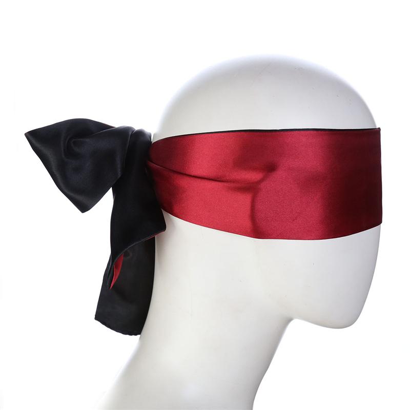 Adult Game Silk Satin Eye Mask Shade Blindfold Ribbon Restraints Rope  Bondage Handcuffs Cosplay Sex Toys For Couples Women