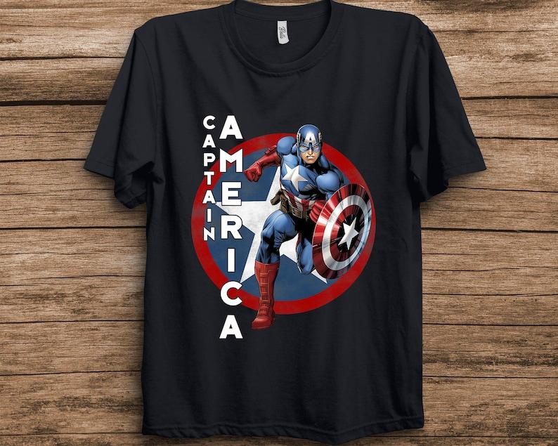 Marvel Captain America Avengers Graphic T-Shirt Unisex T-shirt Birthday Shirt Gift For Men Women Kid Hoodie Sweatshirt Toddler Shirt