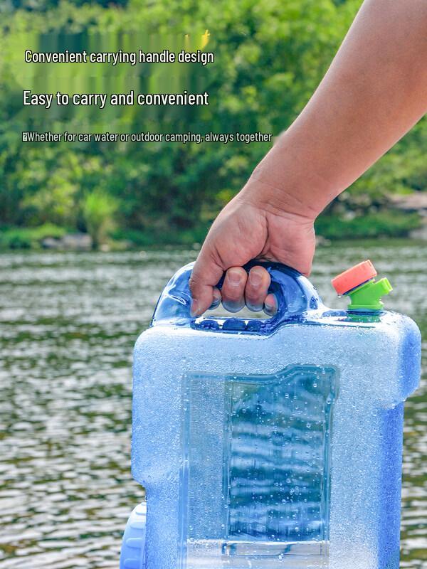 ZISIZ Outdoor Silicone Water Bucket with Faucet