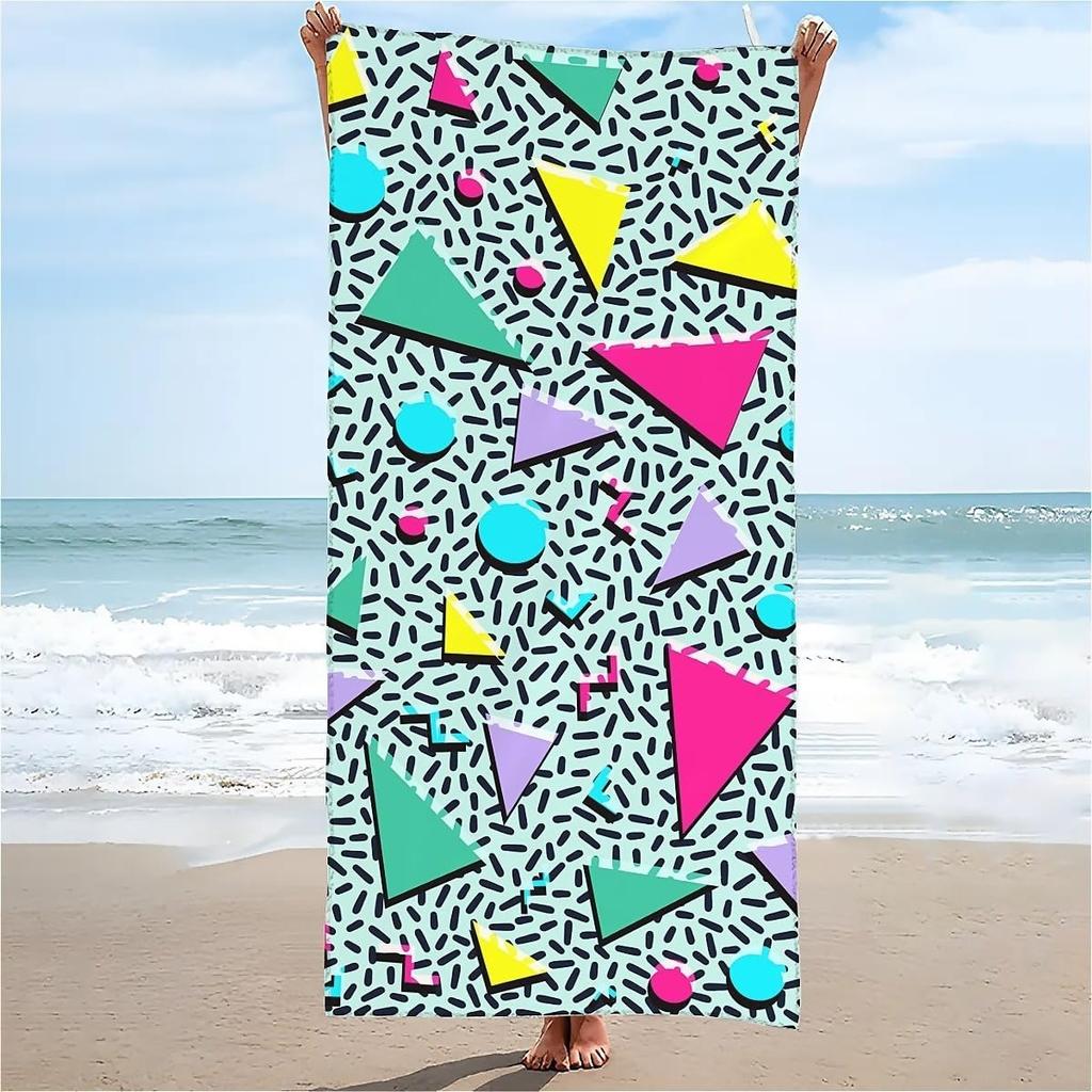 Geometrisches Muster Strandtuch für Familie Sachen Freunde Geschenke Schnelltrocknend Sandfrei Für Bad Yoga Strand Camping Schwimmen GYM Reise