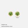 Simple Crystal Stud Earrings Fashion Women December Birthstone Colorful Diamond Earrings for Girls Gift