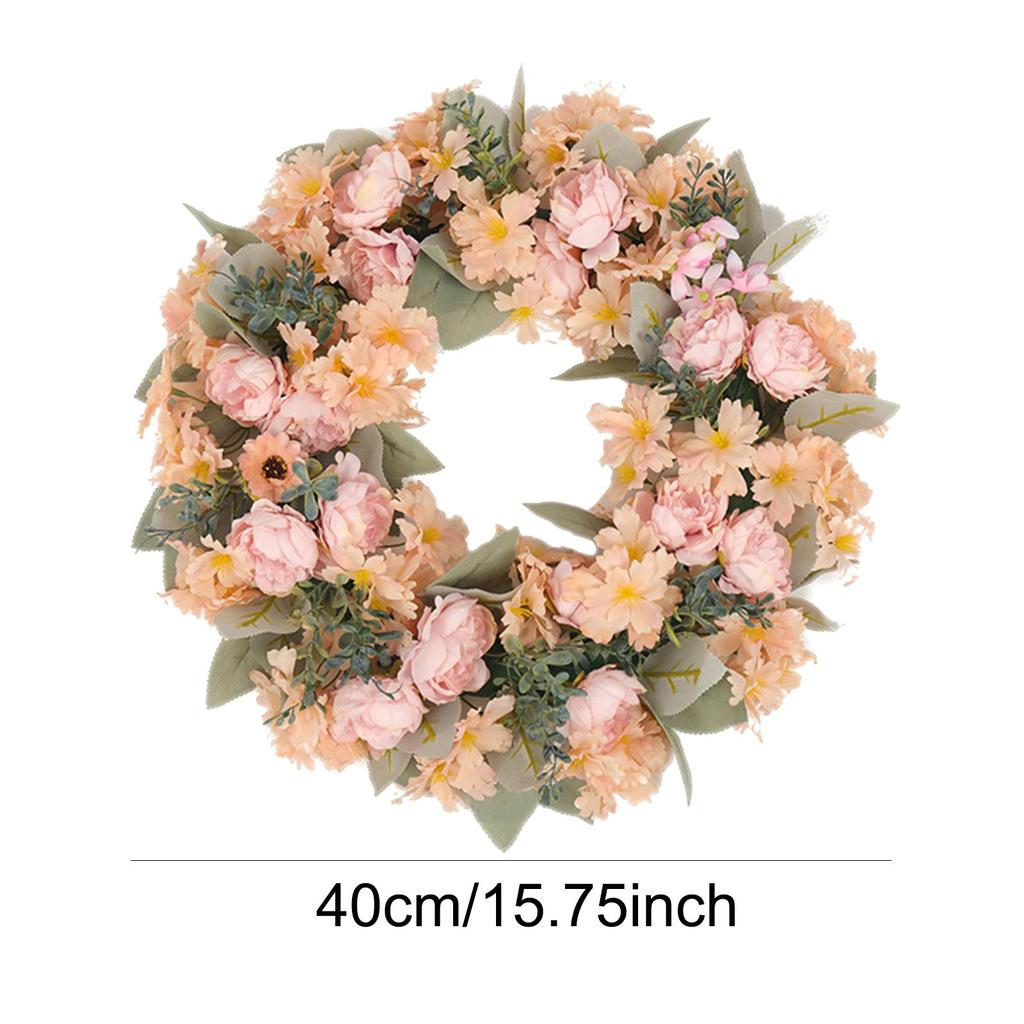 Spring Wreath Hanging Ornament Party Supplies Home Decoration Decor Wreath Front Door Wreath for Mantle Wedding Wall Window