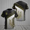 Ukraine Men's T-Shirt Summer Short Sleeve 3D Print National Emblem Flag Round Neck Pullover Fashion Top