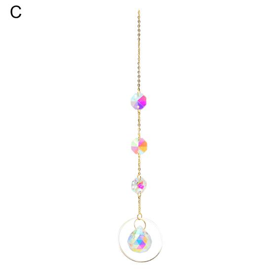 Pandantiv Agățat Exquisit Practic Creativ Multifuncțional Suncatcher Lună Stea Grădină Pandantiv Cristal Faux