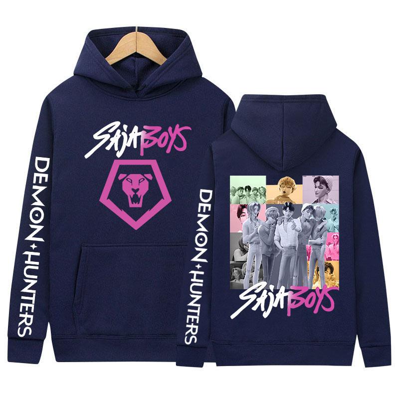 2025 K-pop Saja Boys Demon Hunters Hunters Movie Graphic Hoody Men Women Retro Aesthetic Long Sleeve Pullover Hoodies Streetwear