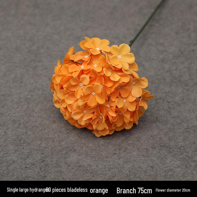 Wedding Aisle Decor: Orange Artificial Hydrangea Bouquet