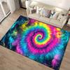 Colorful Galaxy Spiral Tie-Dye Carpet for Living Room Decoration Suitable for Use As an Anti-slip for Living Room Bedroom Sofas