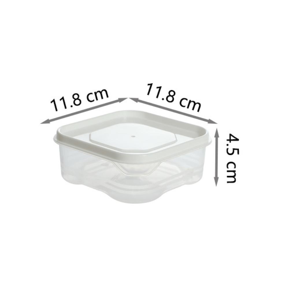 Simple Plastic Fresh-keeping Box Easy Seal Transparent Food Dispensers Box Microwavable Food Grade Fridge Organizer Kitchen