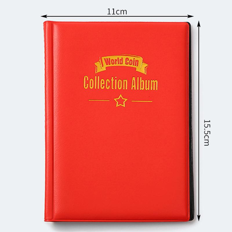 Kniha na sbírku mincí se 120 kapsami 10 stran Držák na sbírku mincí Album Organizér na pamětní mince Úložný prostor