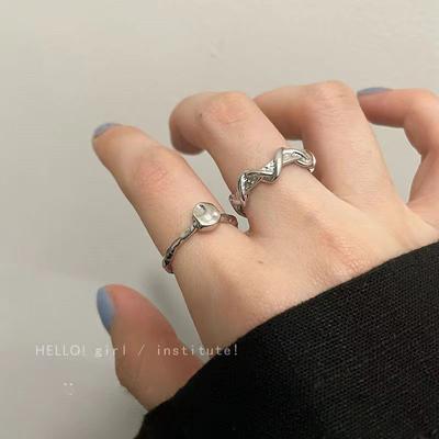 High-end Light Luxury Irregular Texture Ring Women's Suit Niche Design Fashion Personality Temperament Index Finger Ring