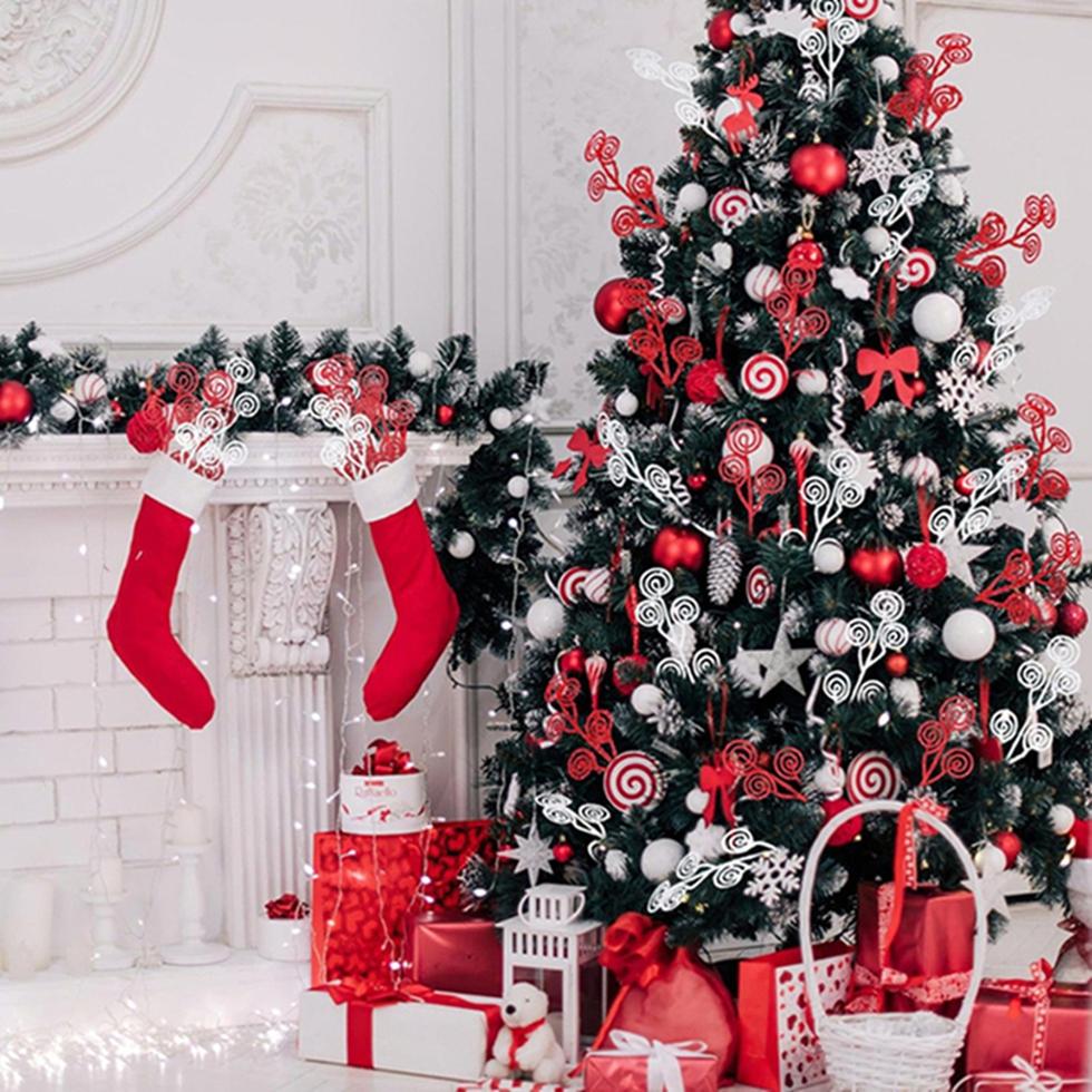 5/10pcs Artificial Plants New Year Christmas Pine Tree Garland Wreath Home Decorations Outdoor Wedding Garden Party DIY Gift Box