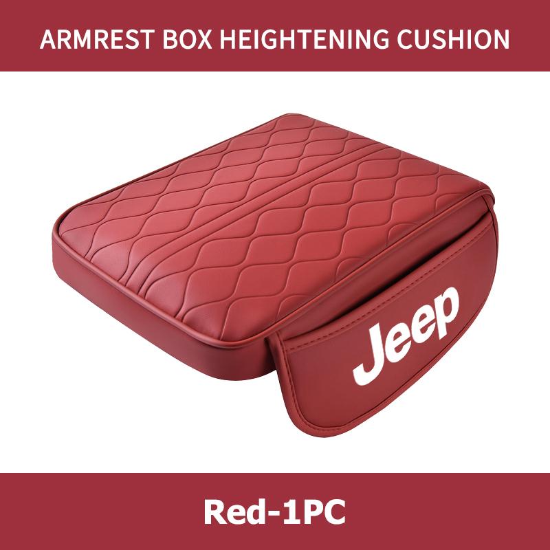 For Jeep Car Arm Rest Cushion Leather Anti Scratch Armrest Box Protector Cover Grand Cherokee Wrangler JK Renegade Gladiator
