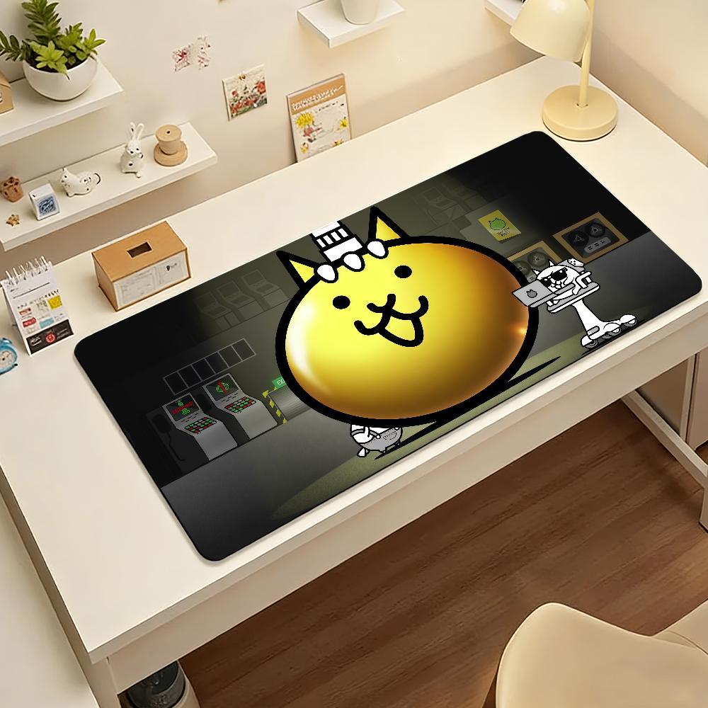 The BBattleS CCats Mouse Pad Nonslip Locking Edge DeskMat PC Laptop Accessories Rubber Office Keyboard Large Game XXL Carpet