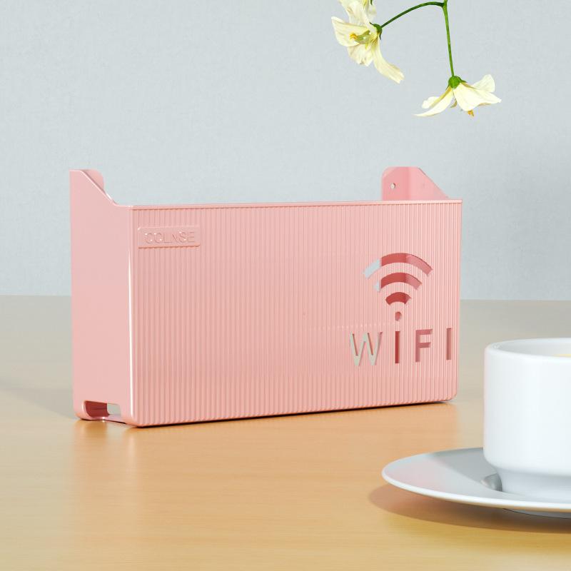1pc Home Router Storage Box Wireless WIFI TV Set-Top Box Wall Mounted Storage Rack Living Room Bedroom Sorting Storage Organizer