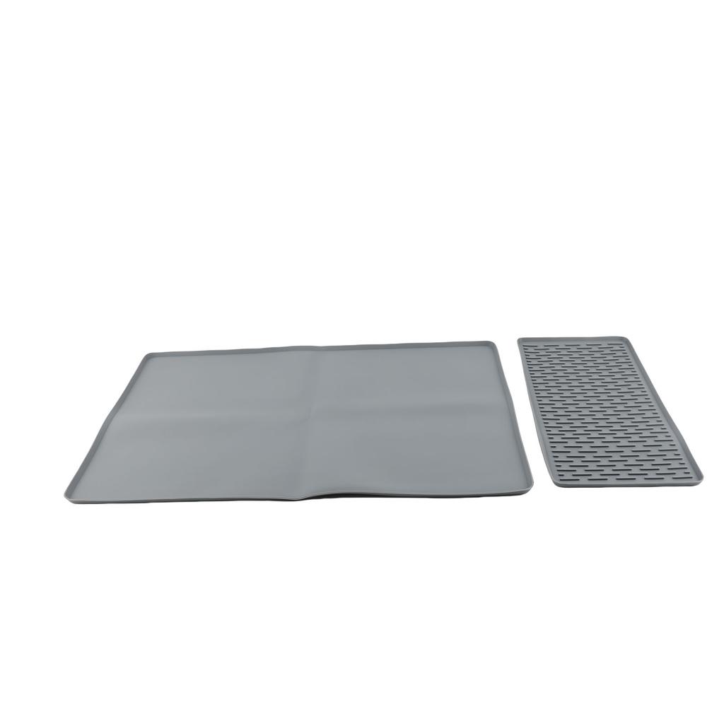 Silicone Coffee Machine Mat 2 In 1 Absorbent Non Slip for Kitchen Countertop Bar