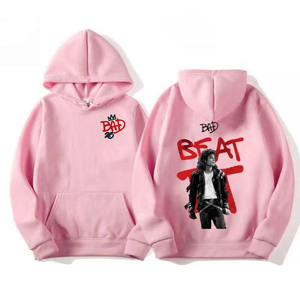 The King of Pop Michael Jackson Bad Era Tour Hoodies Men Women Sweatshirt High Quality Long Sleeve Hooded