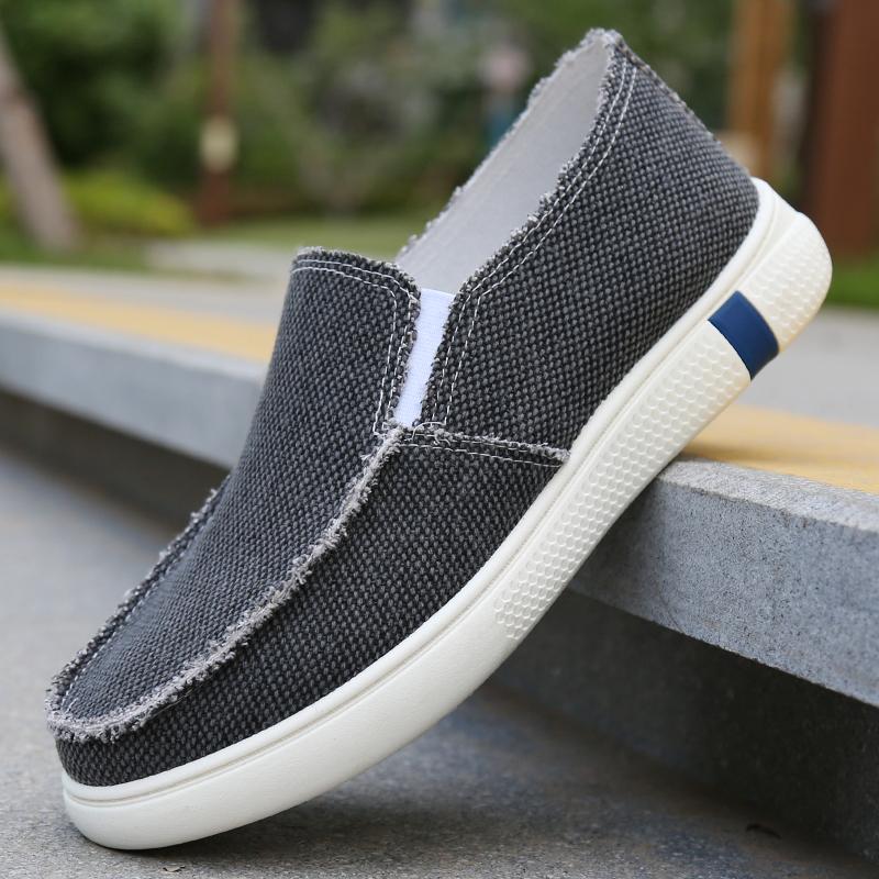 2026 New Man‘S Casual Canvas Shoes Soft Comfortable Lightweight Fashion Versatile Outdoor Walking Loafers Shoes