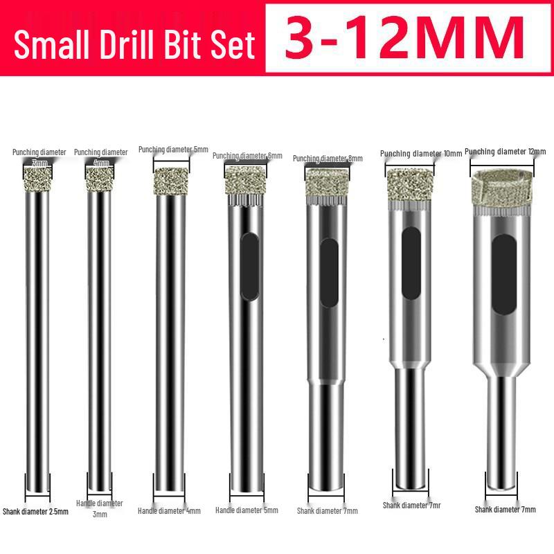 Emery Glass & Tile Drill Bit, 3-200mm Rotary Hole Saw for Marble