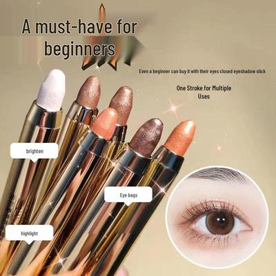 Dual-Ended Smudge-Proof Eye Highlighter & Eyeshadow Stick - Cream Contour for Under Eye Bags & Eye Makeup