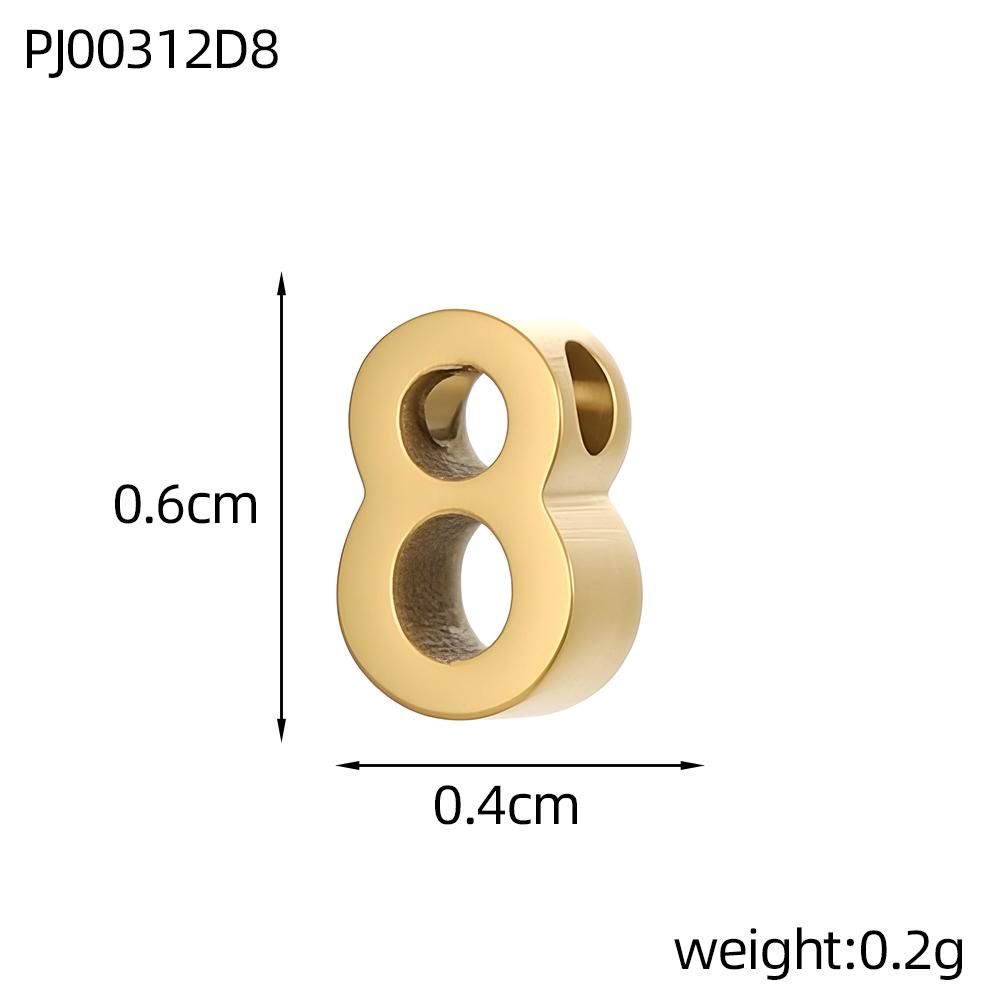 CARLIDANA Hot Sale Anniversary Stainless Steel Jewelry Creative Gold Color Silver Arabian Numbers Pendant Necklace Gifts Women