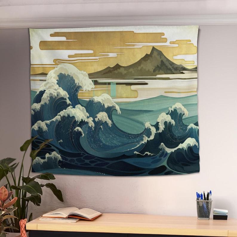 Giant Wave tapestry 75x100 чёрный