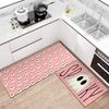2pcs Halloween Kitchen Carpet, Indoor And Outdoor Welcome Doormat, Bedroom And Living Room Floor Mat, Home Decoration