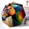 1pc Horse Artwork Automatic Open/Close Umbrella, Portable Folding Umbrella for Travel, Themed Events022