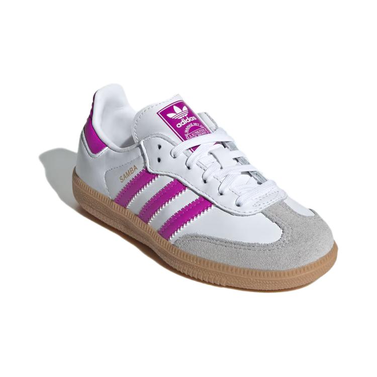 Adidas Samba OG C White Purple Burst Gum Kids Sneakers Cloud-White IE8848