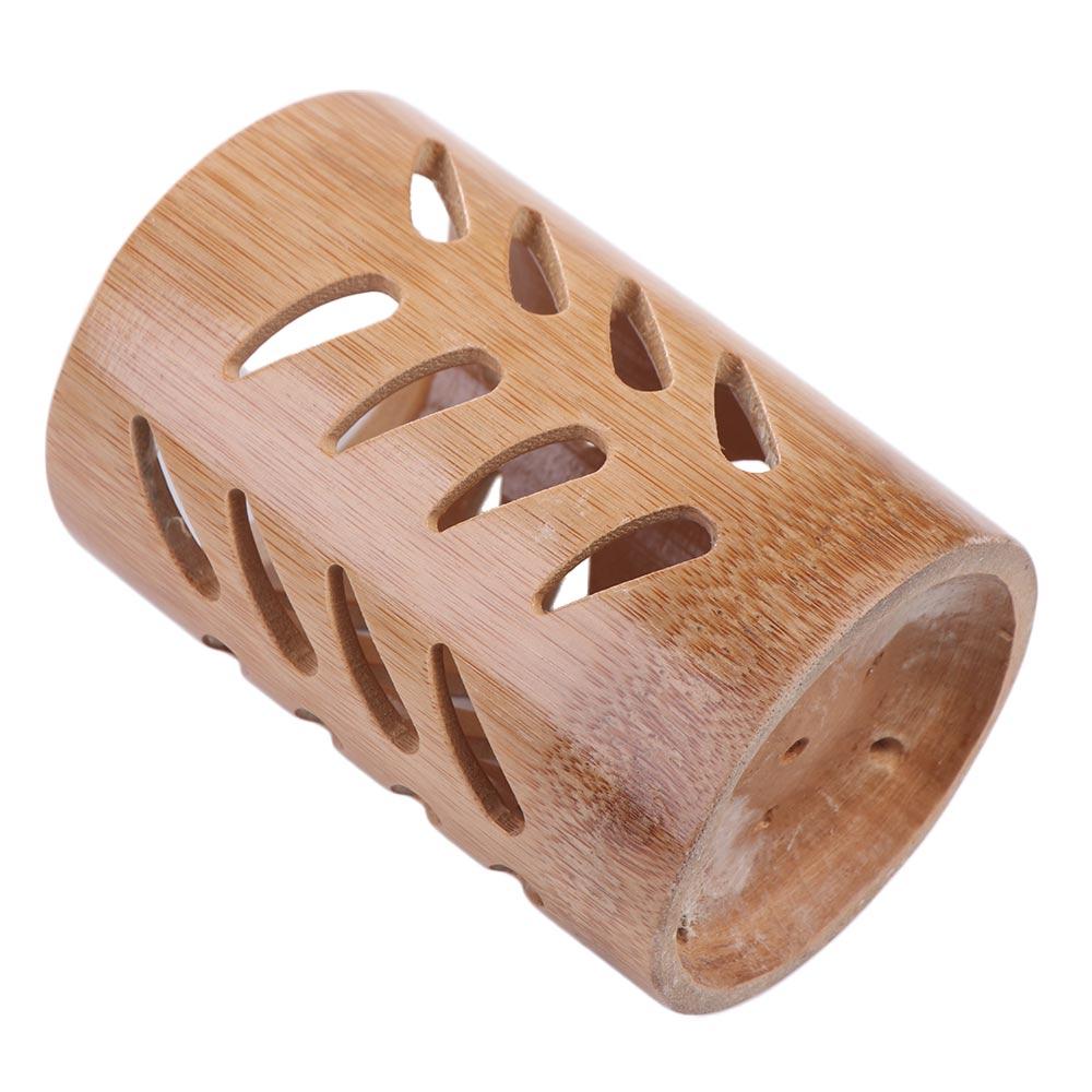Wood Bamboo With Drainage Kid's Room For Home Bathroom Toothbrush Cup Toothbrush Holder Storage Cup