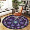 1pc Heart Mandala Round Chair Mat Area Rug - Non-Slip, Floor Mat for Office, Bedroom, and Indoor Decor C1118017