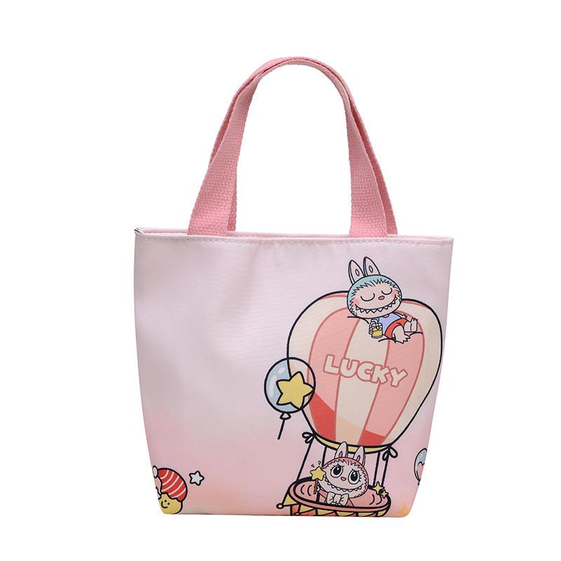 Single Room Canvas Bag Childrens Cartoon Square Bag And Handheld