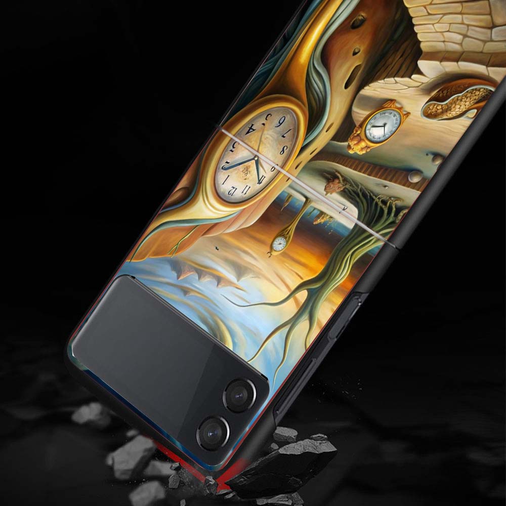Salvador Dali Art Phone Case For Samsung Galaxy Z Flip 7 6 5 4 3 5G Shockproof Cover Z Flip7 Flip6 ZFlip5 Flip3 Flip4 Luxury She