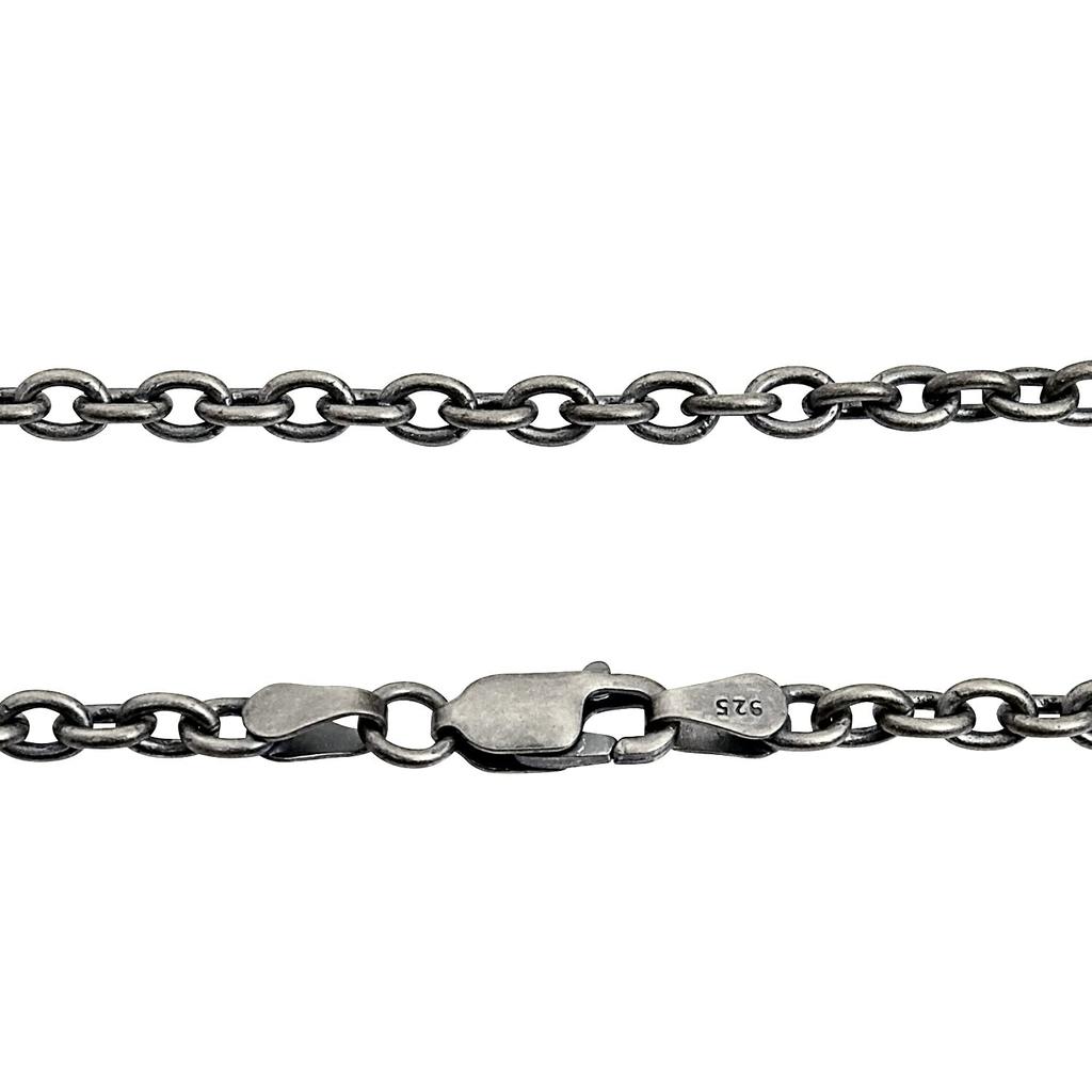 Sears Azuki Smoked Chain Necklace Silver SV 925 Width 45cm [Sears] 3.5mm
