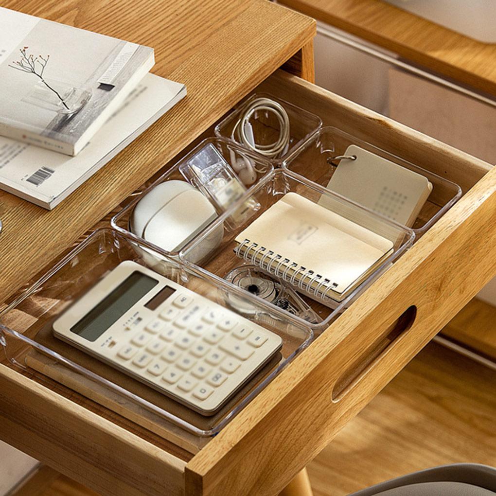 Transparent Drawer Home Storage Box Cosmetic Organizer Case Sundries Multifunction Organizers Closet Office Portable Boxes
