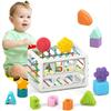 Hračky Montessori,Vylepšete hračky na třídění tvarů miminka pomocí elastických pásků Stavebnice se smyslovým tvarem,Jemná motorika,Hračky pro miminka 18+ měsíců,Chlapci Dárky pro dívky