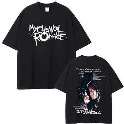 My Chemical Romance album graphics Katoenen shirt Heren Retro Mode Nieuw Zomer Hip hop unisex Korte mouw Los T-shirt fan cadeau