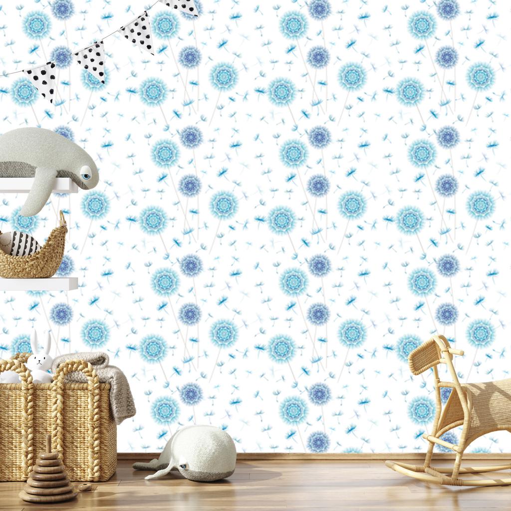 Dandelion Ornament Wallpaper for Living Room and Bedroom 50x1000