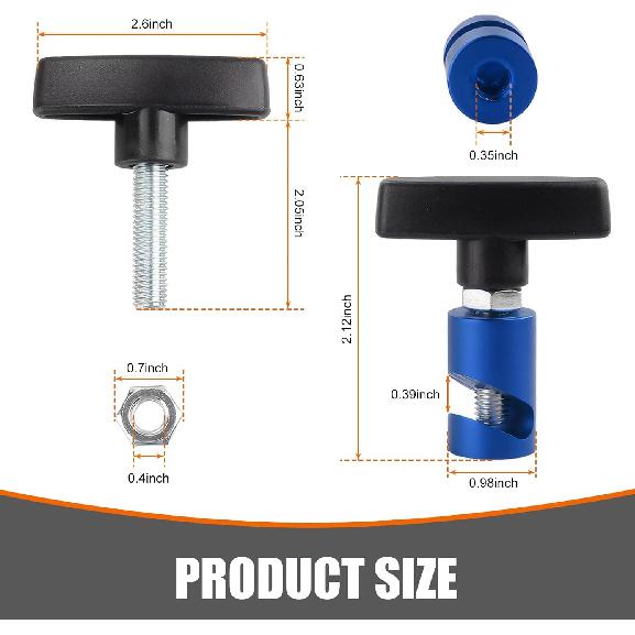 2 PCS Car Hood Prop Clamp, Lift Support Clamp with Brass Core Protection, Multi-purpose Snap-on Lifting Rod Anti-pinch Device, for Cars Trucks SUVs